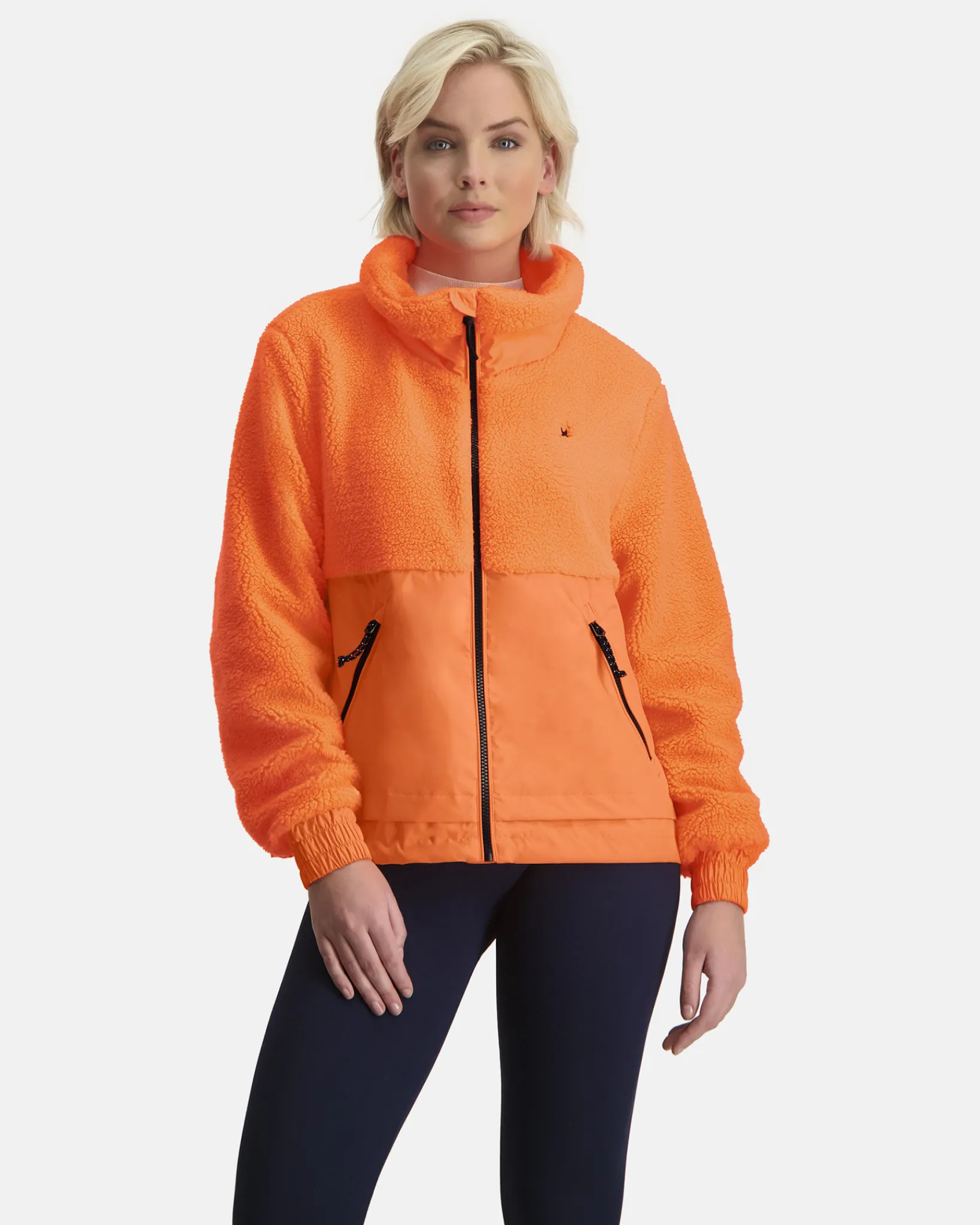 Sale Fabric-Mix Fleece Jacket Laser Dames Fleece & Softshell