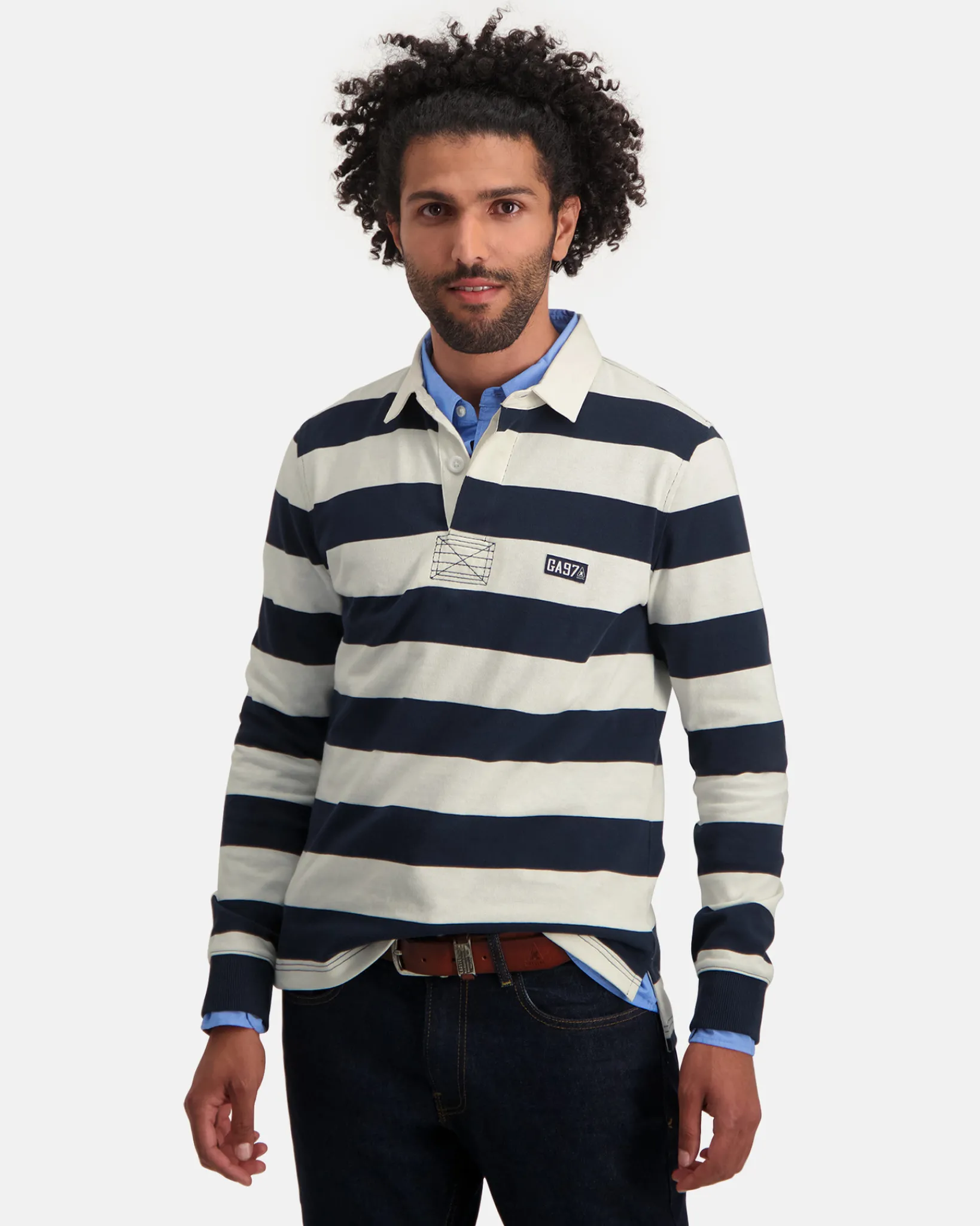 Hot Gestreepte Rugby Shirt Soap Heren Polo'S En T-Shirts