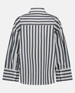 Sale Klassiek Gestreepte Olivia Blouse Van 100% Katoen Dames Blouses