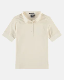 New Monica Polo Met Geweven Kraag Dames Polo'S En T-Shirts