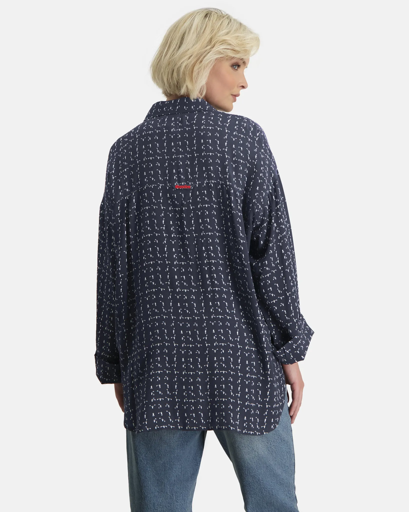 Sale Olivia Flag Boyfriend Shirt Dames Blouses