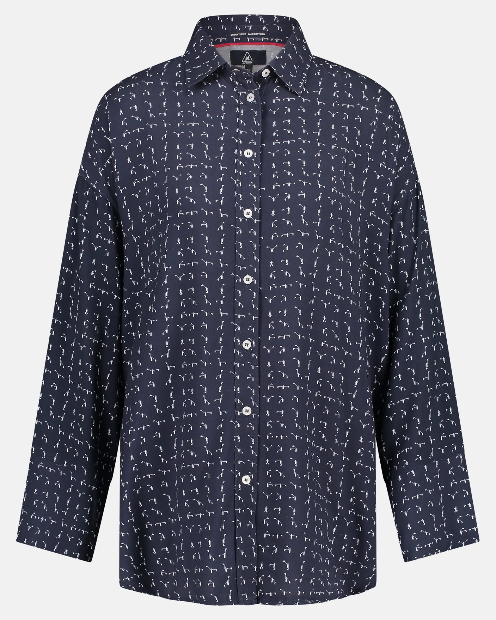 Sale Olivia Flag Boyfriend Shirt Dames Blouses